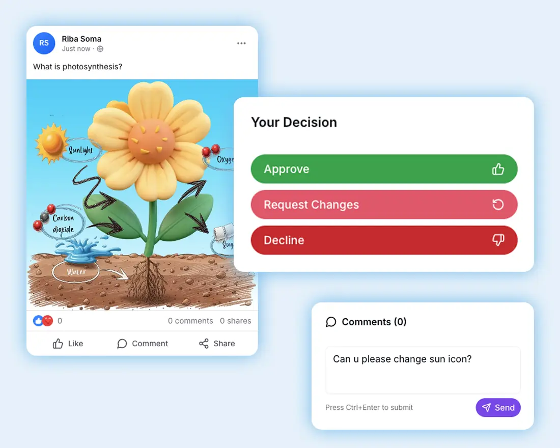 Pinpoint feedback screenshot