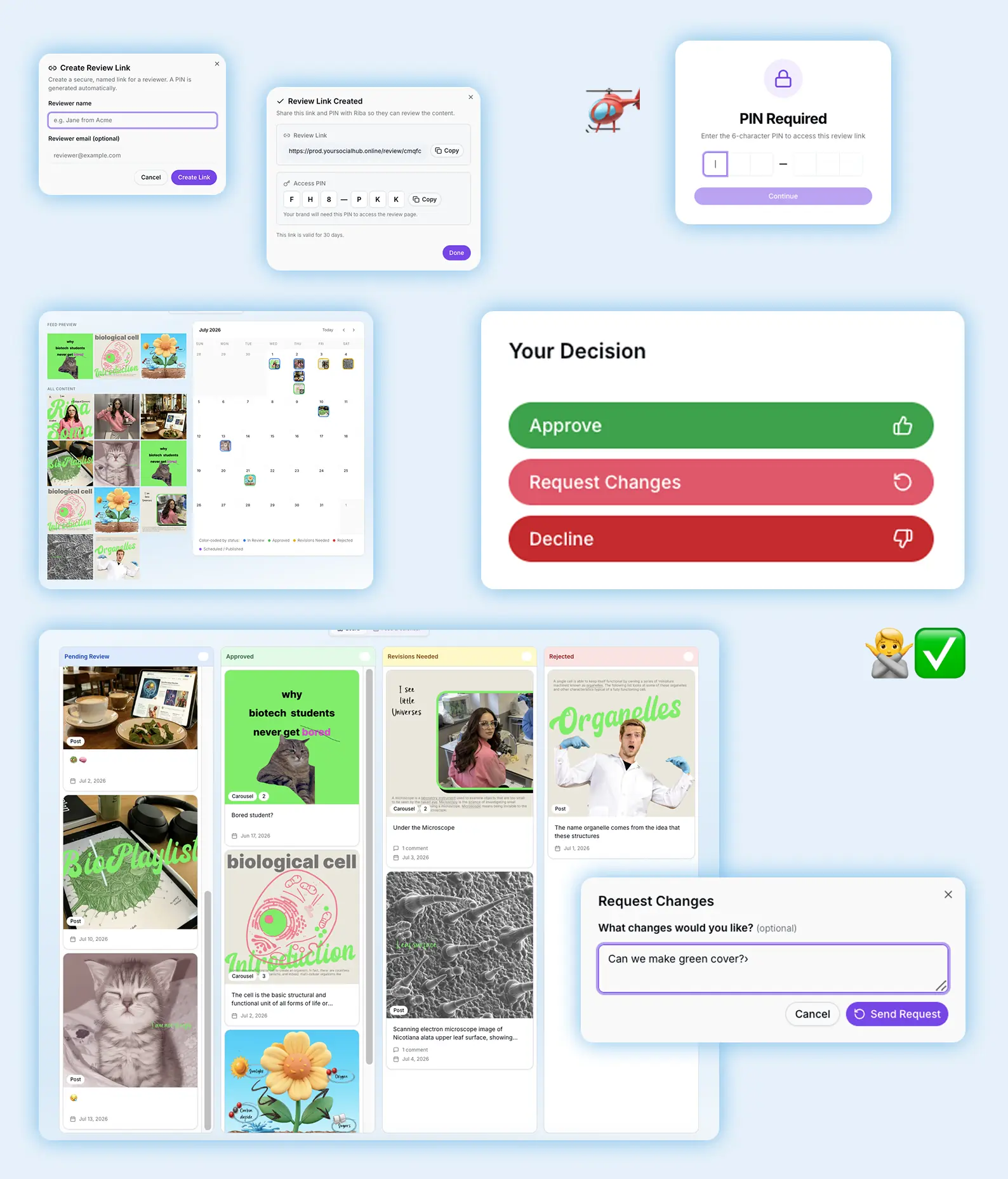 Client approvals screenshot