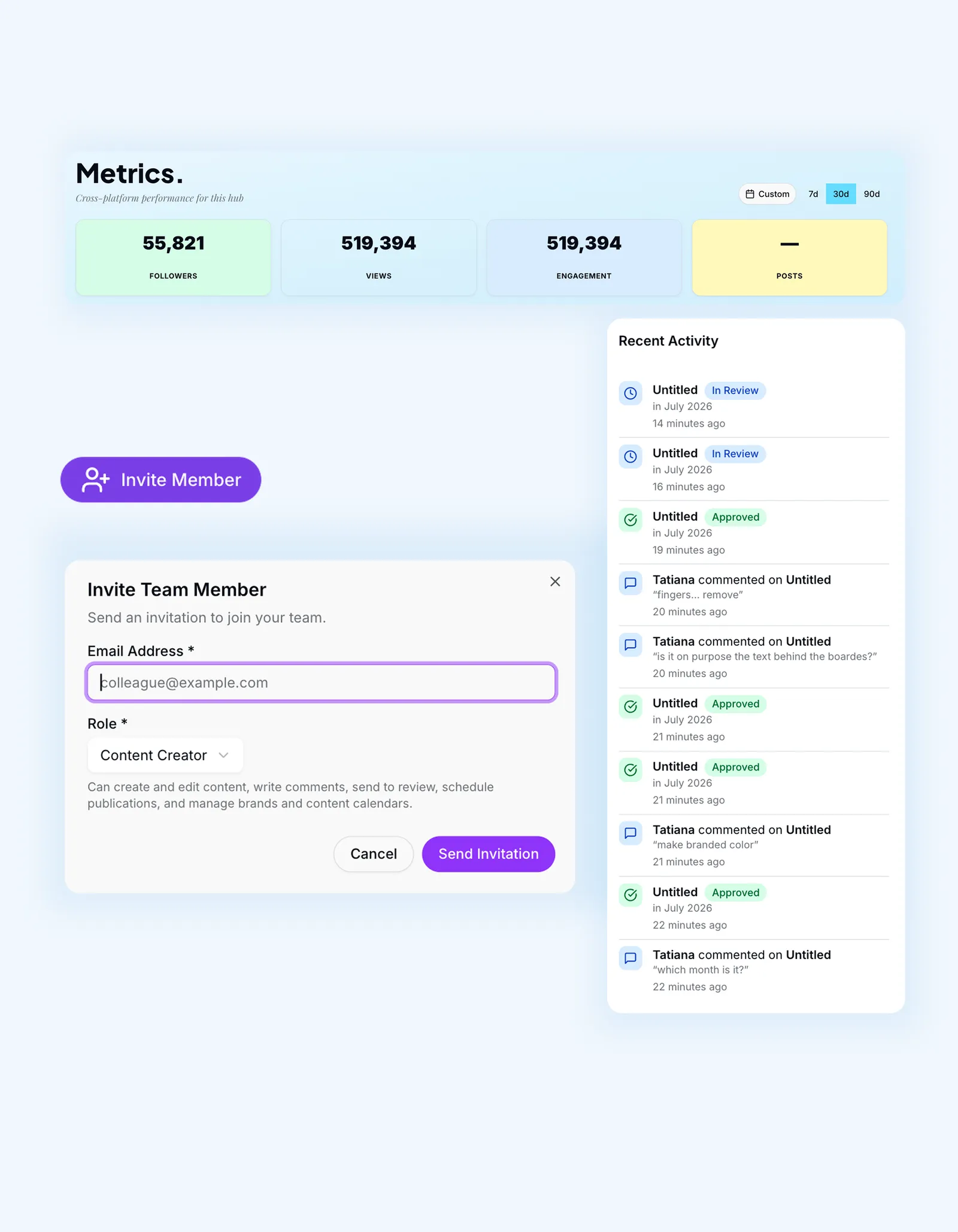 Review hub screenshot